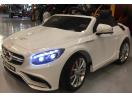 Masinuta electrica pentru copii Mercedes S63 2x 35W 12V PREMIUM #Alb